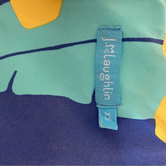 J.Mclaughlin Havana Catalina Blue Floral Faux Wrap Dress size XS - Picture 8 of 9